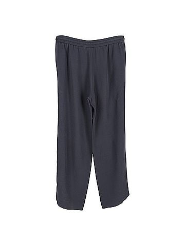 ETRO  Etro Artemis Drawstring Button Detail Trousers in Navy Blue Viscose (view 2)