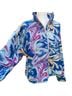 Free People Print Multi Color Blue Pink Jacket Size S - photo 6