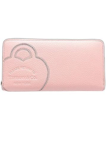 Tiffany TIFFANY & Co. Round Return to Tiffany Long Wallet, Leather, Pink, Women's, 188597 (view 1)
