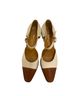 Ralph Lauren White Brown Heels Size 6 1/2 - photo 1
