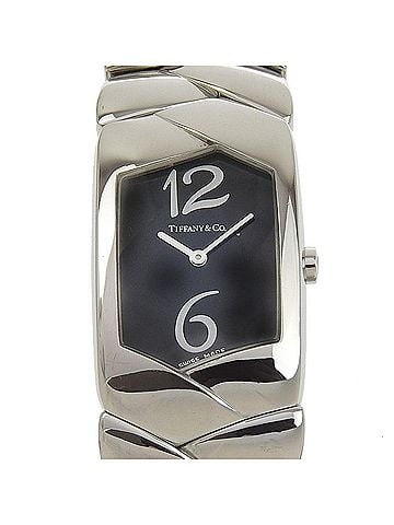 Tiffany Tiffany & Co. Women's Tisolo Watch Z6301.10, Stainless Steel Quartz Analog Display, Black Dial (view 1)