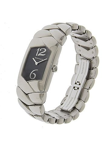 Tiffany Tiffany & Co. Women's Tisolo Watch Z6301.10, Stainless Steel Quartz Analog Display, Black Dial (view 2)