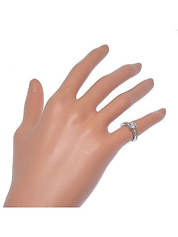 Tiffany Tiffany & Co. Solitaire ring, half eternity, Pt950 platinum x diamond, 0.50, approx. 3.9g, Solitaire, women's (view 2)
