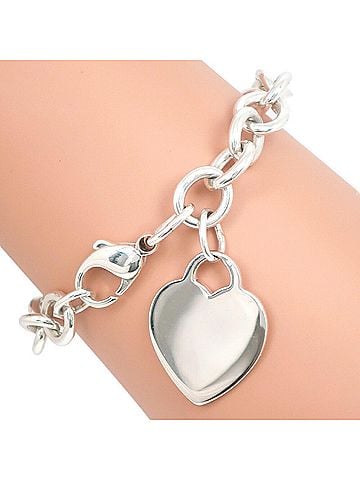 Tiffany Tiffany TIFFANY & Co. Return to Bracelet Heart Silver 925 Approx. 29.8g Women's (view 1)
