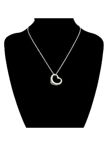 Tiffany TIFFANY & Co. Tiffany Open Heart Motif Sterling Silver 925 Necklace Pendant 2075b (view 1)