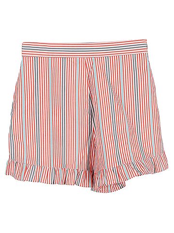Chloé  See by Chloé Stripes Mini Shorts in Multicolor Cotton (view 1)
