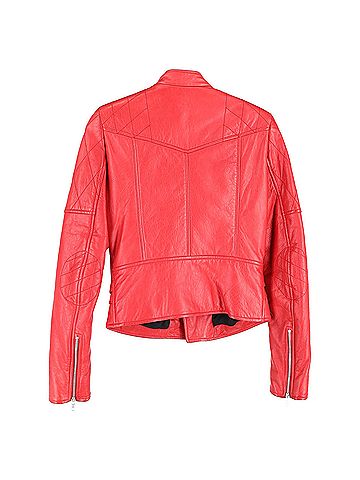 Joseph Joseph Biker Jacket in Red Leather  (view 2)