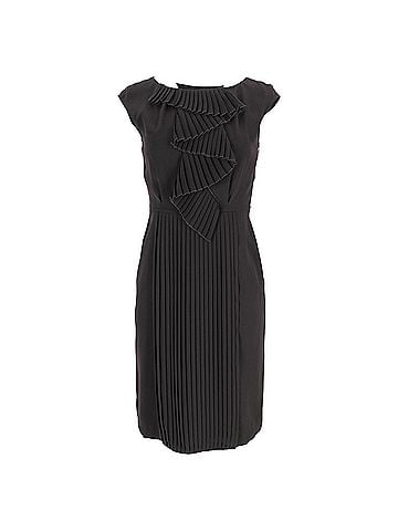 Max Mara Max Mara Pleat-Accent Midi Dress in Brown Triacetate (view 1)