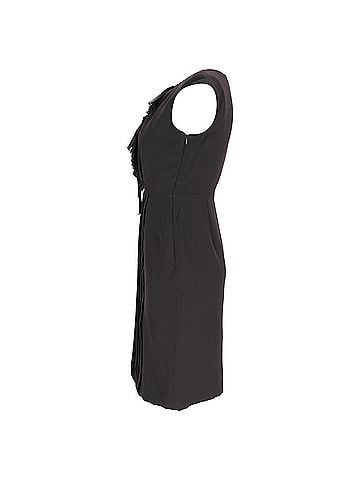 Max Mara Max Mara Pleat-Accent Midi Dress in Brown Triacetate (view 2)