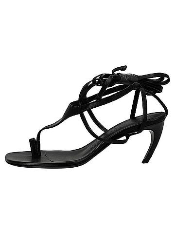 THE ATTICO The Attico Nova 65MM Sandals in Black Leather (view 2)