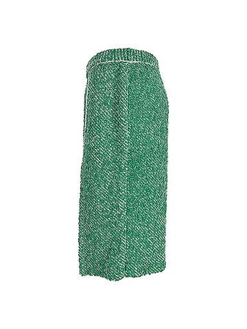 Stella McCartney Stella McCartney Bouclé-Tweed Midi Skirt in Green Cotton (view 2)