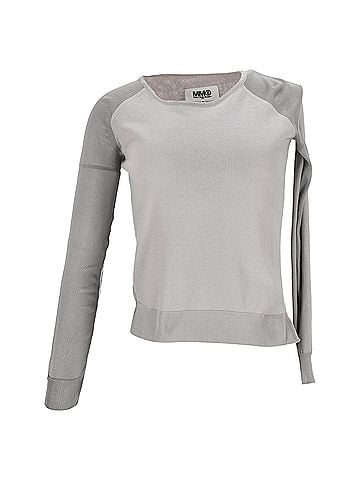 Maison Margiela MM6 by Maison Margiela Sweater in Grey Cotton (view 1)