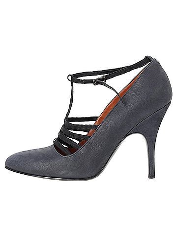 Lanvin Lanvin Strappy Pumps in Dark Grey Leather (view 2)