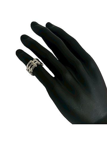 Tiffany TIFFANY & Co. Tiffany Gate Ring, 925 Sterling Silver, 18K Gold, Women's, 73608 (view 1)