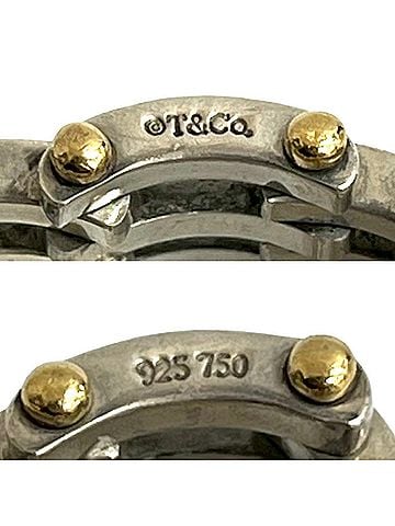 Tiffany TIFFANY & Co. Tiffany Gate Ring, 925 Sterling Silver, 18K Gold, Women's, 73608 (view 2)