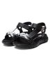 XTI Black Women's Flat Sandals Size 6 - photo 4