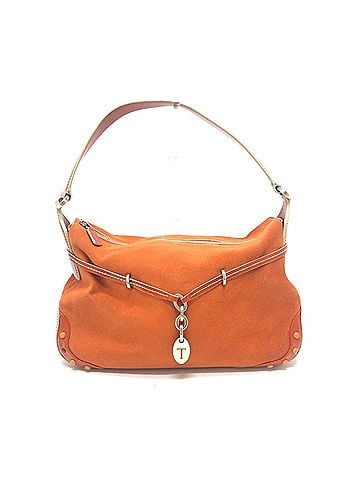 Tod's Orange Leather Suede Handbag Shoulder Bag (view 1)