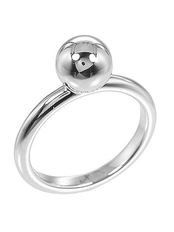 Tiffany Tiffany & Co. Hardware Ball Ring, 925 Sterling Silver, Approx. 3g, Women's (view 1)