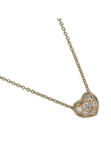 Tiffany Tiffany & Co. Pavé Heart Necklace, 18K Yellow Gold, Approx. 2.6g (view 1)