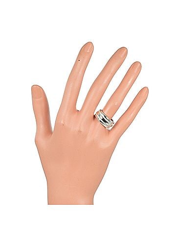 Tiffany Tiffany & Co. Atlas Grooved Double Line Ring, sterling silver, approximately 9.53g, unisex (view 2)