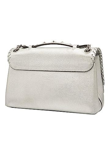 Louis Vuitton Louis Vuitton Very Line Chain Shoulder Bag M43201 Argent Silver Leather Women's LOUIS VUITTON (view 2)