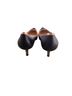 Cole Haan 100% Leather Black Gold Heels Size 8 - photo 2