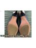Cole Haan 100% Leather Black Gold Heels Size 8 - photo 6