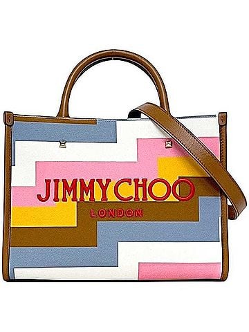 Jimmy Choo Jimmy Choo Small Avenue 2-way bag f-24586 Multicolor Brown 32 AVENUE S TOTE Canvas Leather D0T0D2 JIMMY CHOO Bag Crossbody Tote Freestanding (view 2)