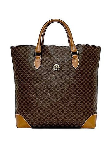 Céline Celine Tote Bag ec-24572 Brown Macadam A4 PVC Leather CELNE Large Coated for Men and Women (view 1)