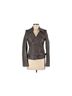 Plus Minus Time Divide Gray Leather Jacket Size 8 - photo 1