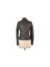 Plus Minus Time Divide Gray Leather Jacket Size 8 - photo 2
