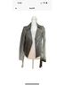 Plus Minus Time Divide Gray Leather Jacket Size 8 - photo 6