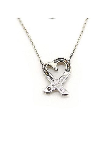 Tiffany TIFFANY & Co. Tiffany Paloma Picasso Loving Heart Necklace Silver 925 Azuki Chain (view 2)