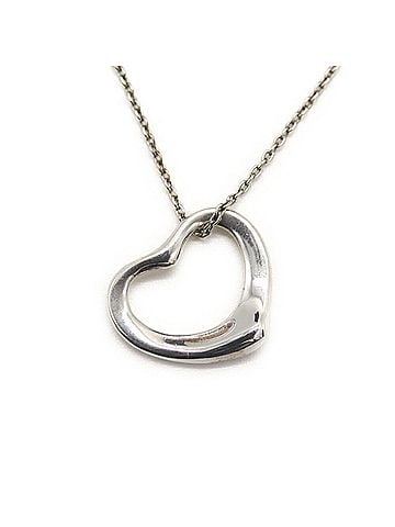 Tiffany TIFFANY & Co. Tiffany Elsa Peretti Heart Pendant Necklace Silver 925 Azuki Chain (view 1)