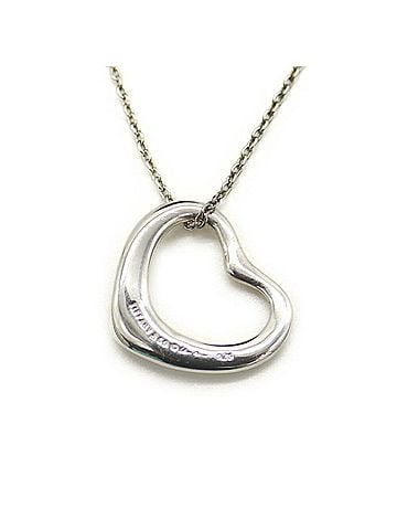 Tiffany TIFFANY & Co. Tiffany Elsa Peretti Heart Pendant Necklace Silver 925 Azuki Chain (view 2)