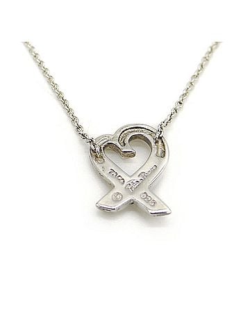 Tiffany TIFFANY & Co. Tiffany Paloma Picasso Loving Heart Necklace Silver 925 Azuki Chain (view 2)