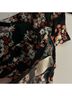 Diane von Furstenberg Floral Black Multi Color Long Sleeve Blouse Size 2 - photo 7