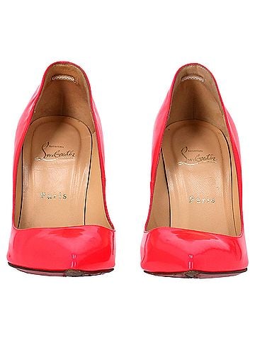 Christian Louboutin  Christian Louboutin Pigalle Pumps in Red Nappa Leather (view 2)