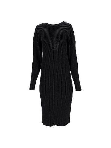 Bottega Veneta Bottega Veneta Cut-Out Knee-Length Jumper Dress In Black Wool (view 1)