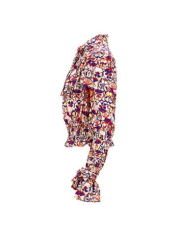 Paco Rabanne  Paco Rabanne Printed Turtleneck Blouse in Multicolor Viscose (view 2)