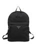 Prada 100% Nylon Black Prada 2VZ034 Backpack in Black Nylon with Triangular Plate One size - photo 1