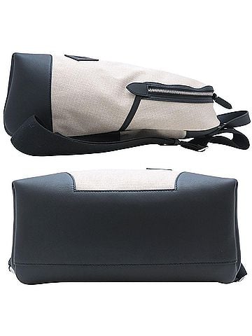 Hermès HERMES Sac-Ado All-Back Canvas Backpack, 2023, Swift Leather x Toile Bivouac, Ficelle Noir, 2024-25AW, Men's, 352935 (view 2)