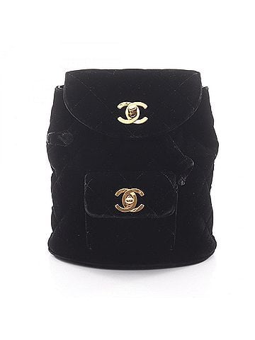 Chanel CHANEL Matelasse Backpack, Fabric, Women's, Black (view 1)