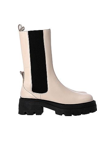 Sergio Rossi Sergio Rossi Milla Platform Boots in White Leather  (view 1)