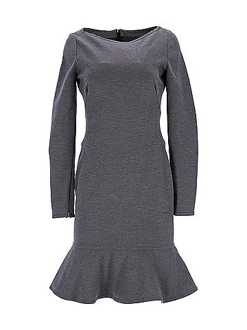 VALENTINO By Mario Valentino Valentino Flared Hem Dress in Grey Wool (view 1)
