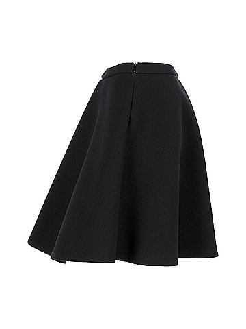 Neil Barrett Neil Barrett Flared Above-Knee Skirt in Black Viscose (view 2)