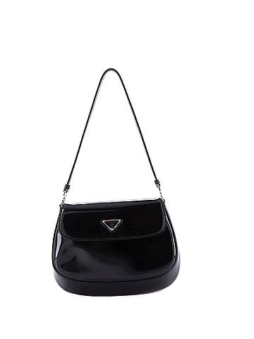 Prada Cleo Flap Shoulder Bag Spazzolato Leather Small (view 1)