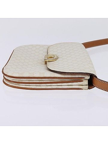 Celine for  Finition Main Macadam Shoulder Bag Pvc Leather White Canvas Bag (view 2)