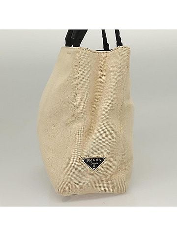 Prada Sport Tote Bag Canvas Beige Canvas Tote Bag Bag (view 2)