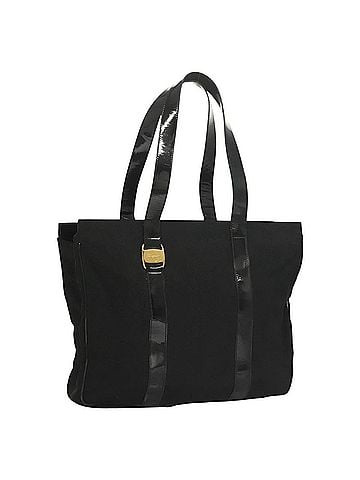 Salvatore Ferragamo Vala Tote Nylon Black Nylon Tote Bag Bag (view 1)
